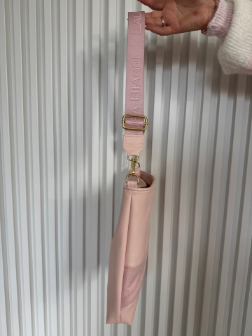 Dámská růžová crosby kabelka Tenny značky Laura Biaggi