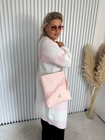 Dámská růžová crosby kabelka Tenny značky Laura Biaggi