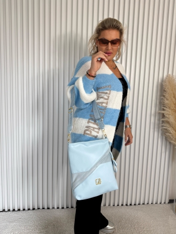 Dámská modrá crosby kabelka Tenny značky Laura Biaggi