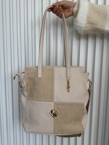 Dámská velká béžová kabelka Island značky Laura Biaggi