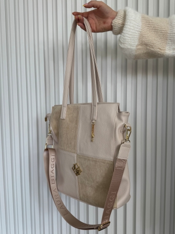 Dámská velká béžová kabelka Island značky Laura Biaggi