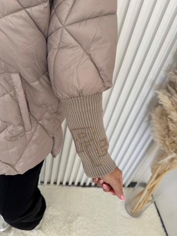 Dámská zimní bunda Boa značky Paparazzi Fashion v mocca barvě