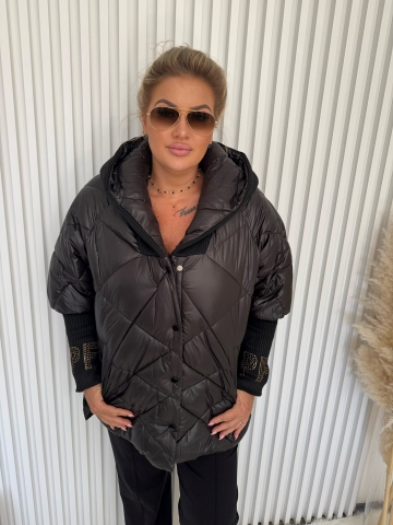 Dámská zimní bunda Boa značky Paparazzi Fashion v černé barvě