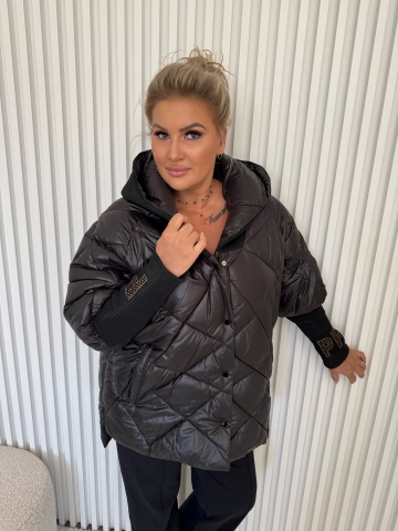 Dámská zimní bunda Boa značky Paparazzi Fashion v černé barvě