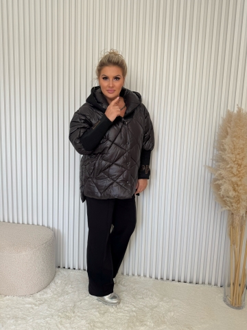 Dámská zimní bunda Boa značky Paparazzi Fashion v černé barvě