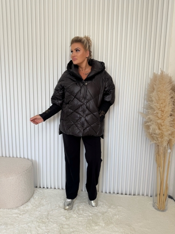 Dámská zimní bunda Boa značky Paparazzi Fashion v černé barvě