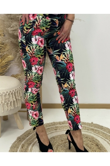 Dámské květované kalhoty Silvie Velikost: M