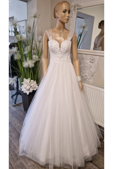 Dámské svatební dlouhé bílé šaty AJDA značky NATALI