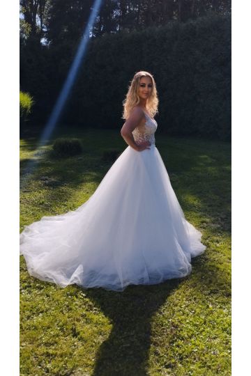 Dámské svatební dlouhé šaty ROMI značky NATALI