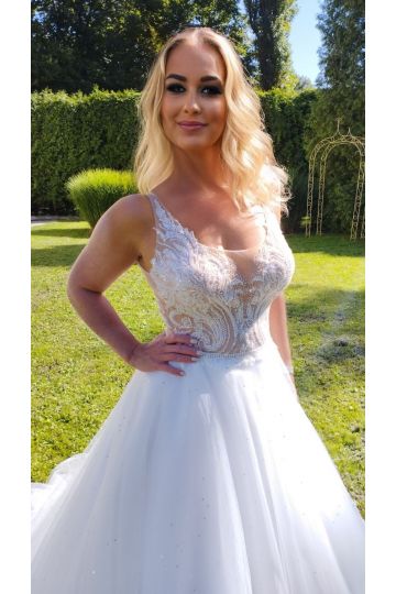 Dámské svatební dlouhé šaty ROMI značky NATALI