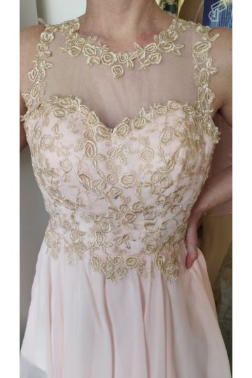 Dámské společenské světle růžové krátké šaty ZUZA na ramínka