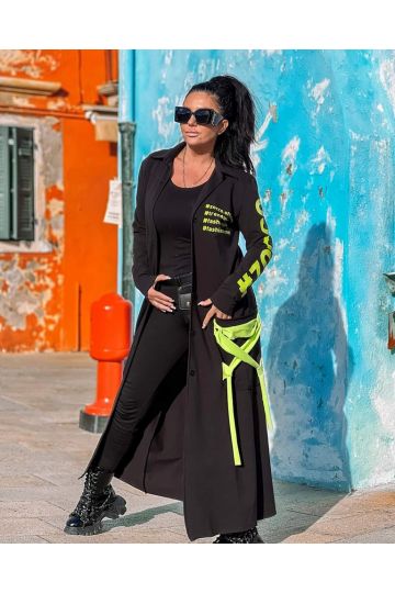 Luxusní dlouhá dámský mikinový kabát Andrea značky Zocco